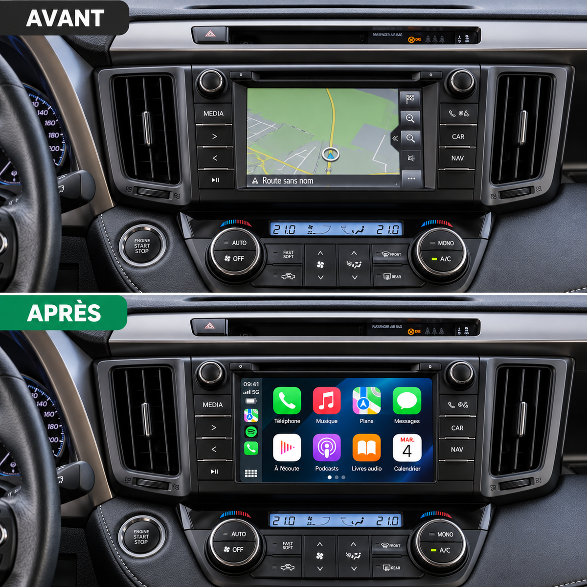 Boîtier CarPlay Toyota (2014-2019) - Sans Fil - Android Auto