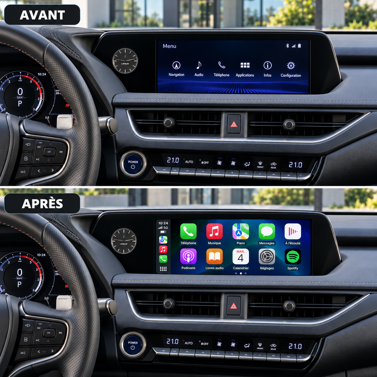 Boîtier CarPlay Lexus (2014-2022) - Sans Fil - Android Auto