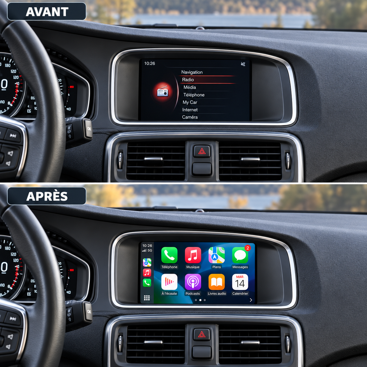 Boîtier CarPlay Volvo (2015-2019) - Sans Fil - Android Auto