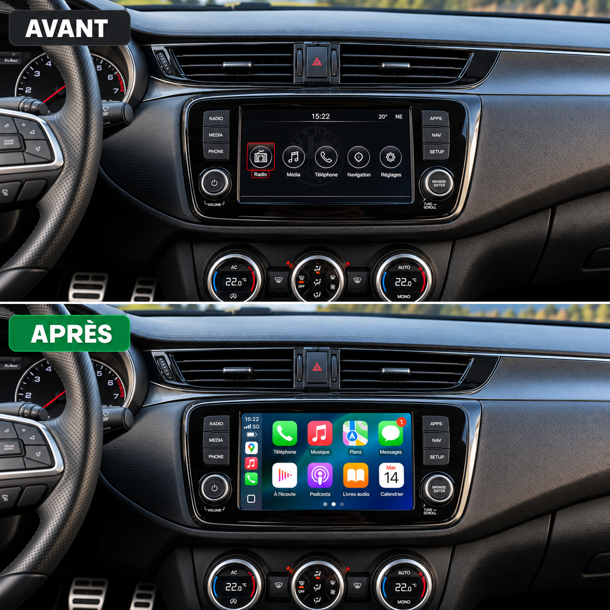 Boîtier CarPlay Alfa Romeo (2014-2019) - Sans Fil - Android Auto
