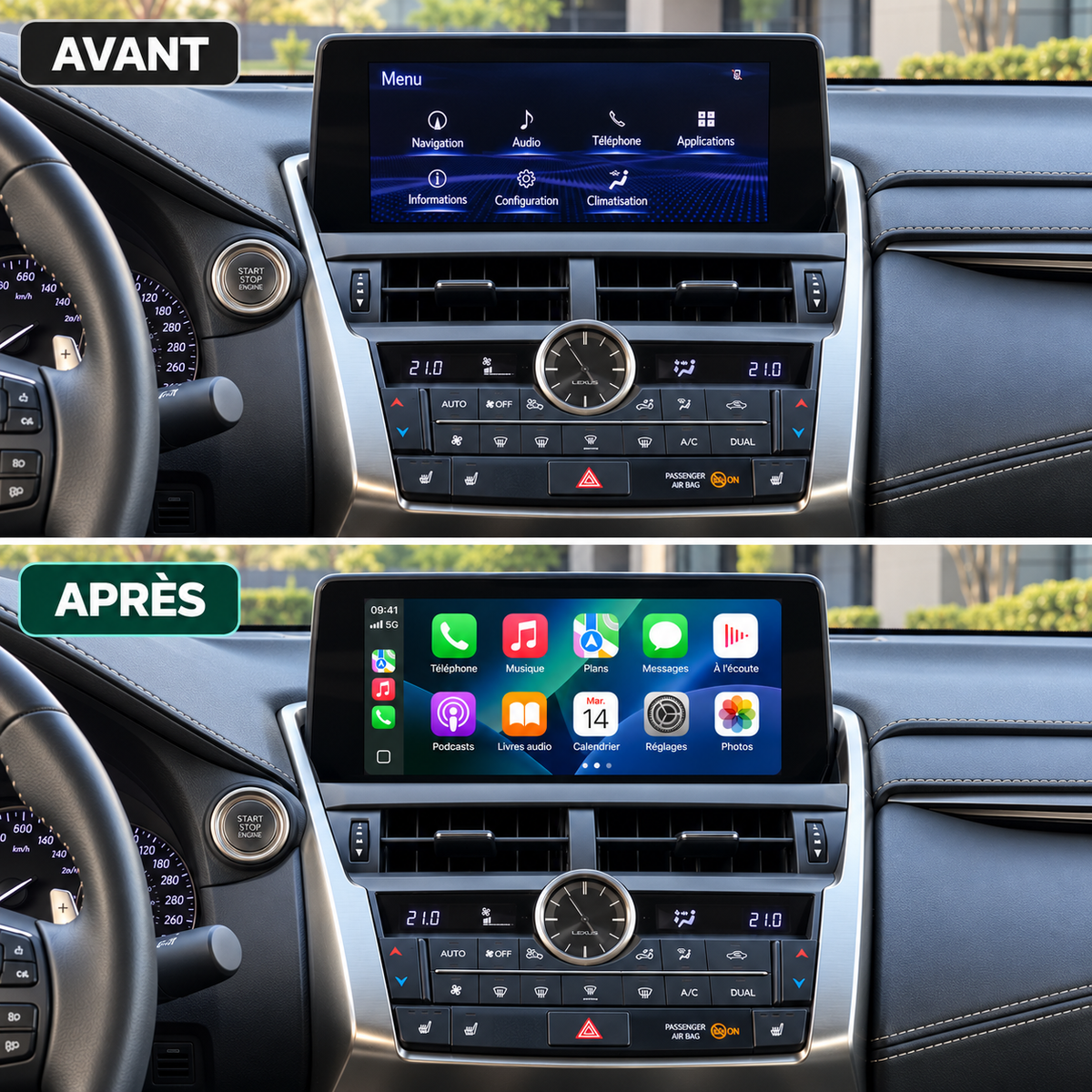 Boîtier CarPlay Lexus (2014-2022) - Sans Fil - Android Auto