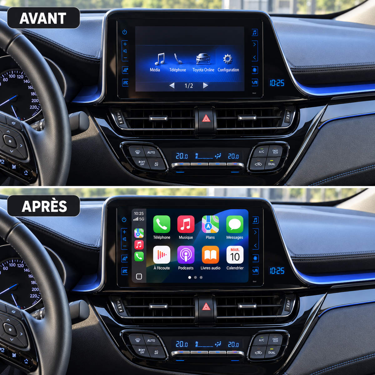 Boîtier CarPlay Toyota (2014-2019) - Sans Fil - Android Auto