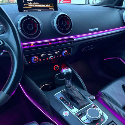 LEDs AutoDetail installées dans une Audi RS3 – ambiance intérieure