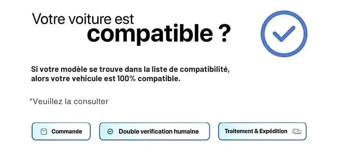 Visuel rassurant montrant la compatibilité des boîtiers Apple CarPlay et Android Auto par AutoDetail 
