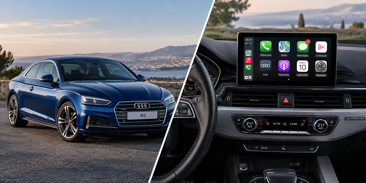 Apple CarPlay affiché sur l'écran d'origine d'une voiture Sur votre écran d'origine