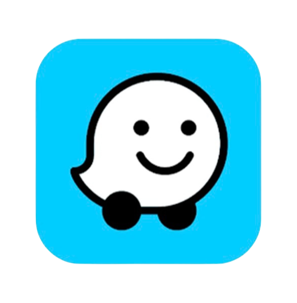 Logo Waze – application compatible avec CarPlay